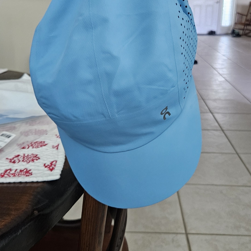 Women Or Mens On Running Sky Blue Perforated Cap